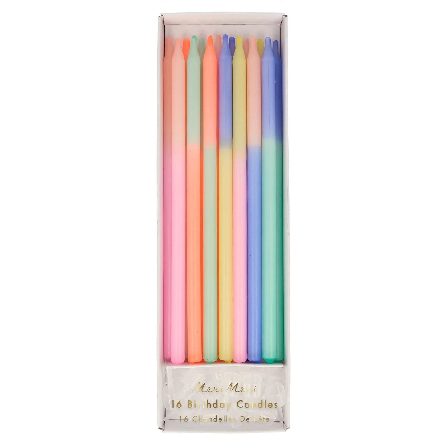 Multi Colour Block Birthday Candles