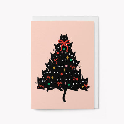 Christmas Tree Cats Card