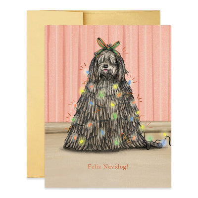 Dog Christmas Tree Card