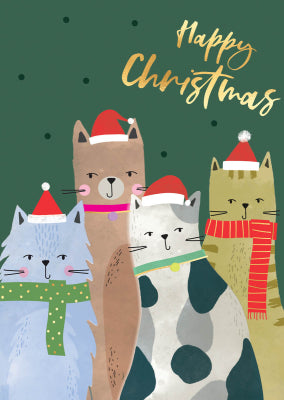 Happy Christmas Cats Card