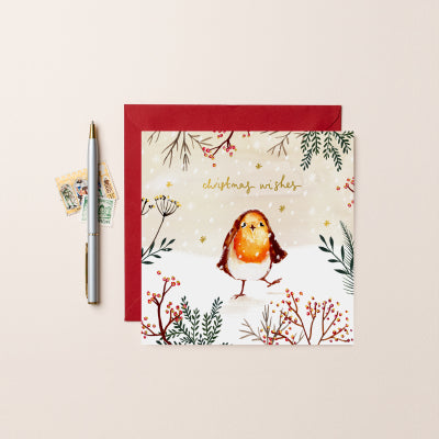 Robin Christmas Wishes Card