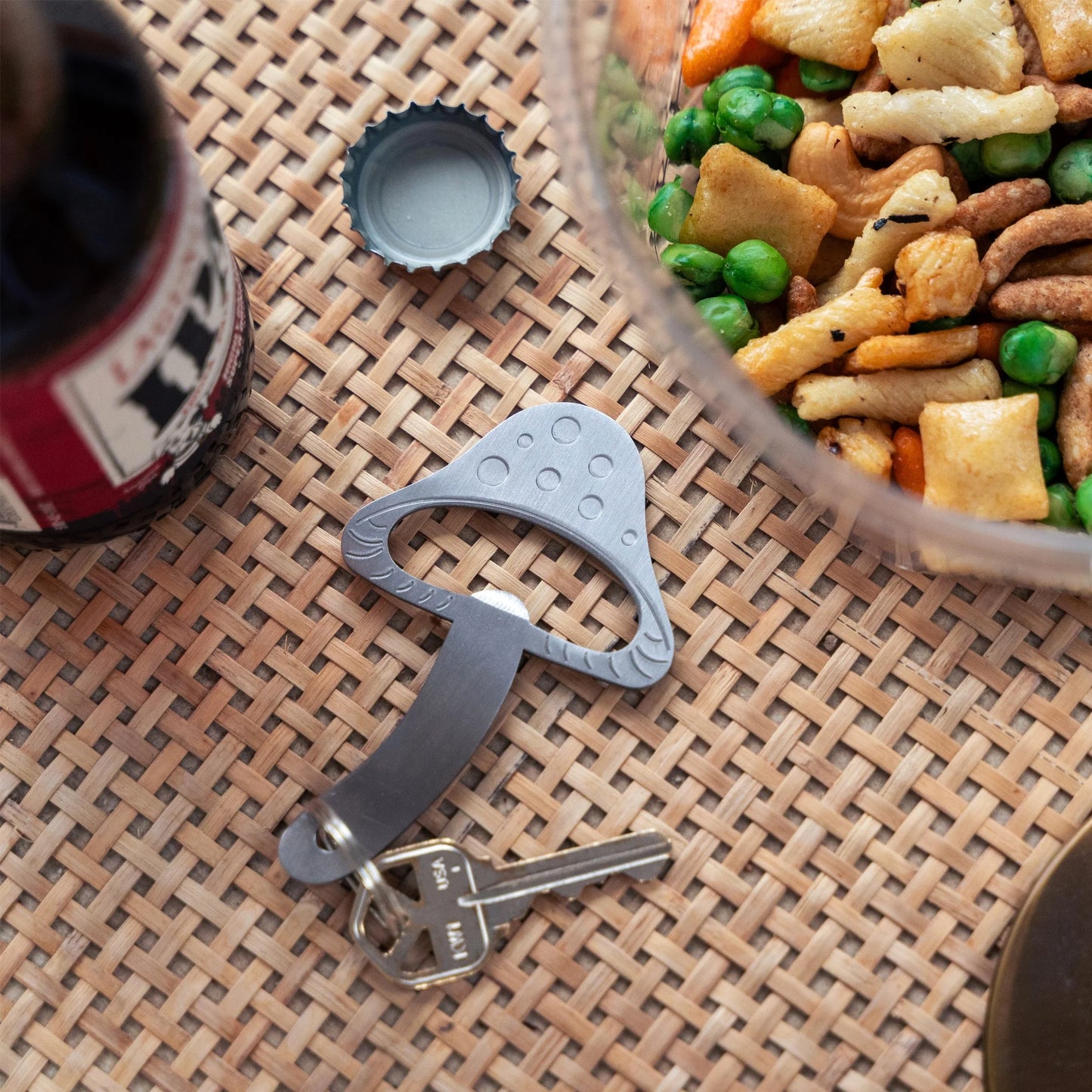 Mushroom Keychain Bottle Opener