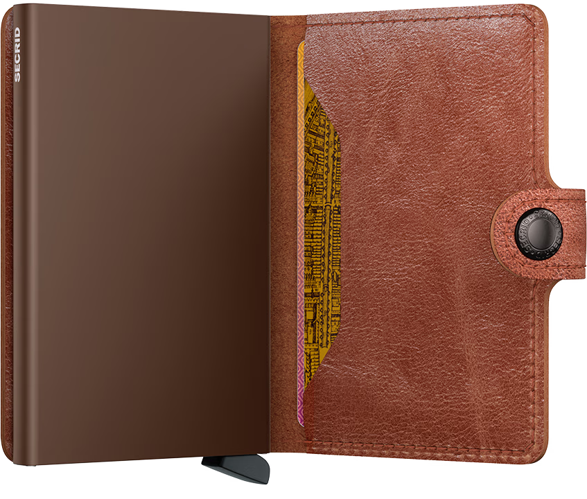 Miniwallet Vintage Cognac Brown