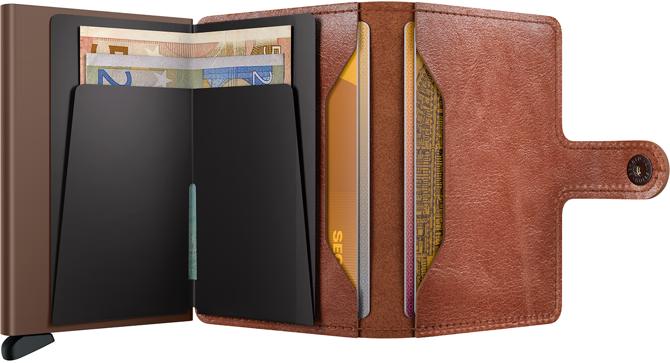 Miniwallet Vintage Cognac Brown