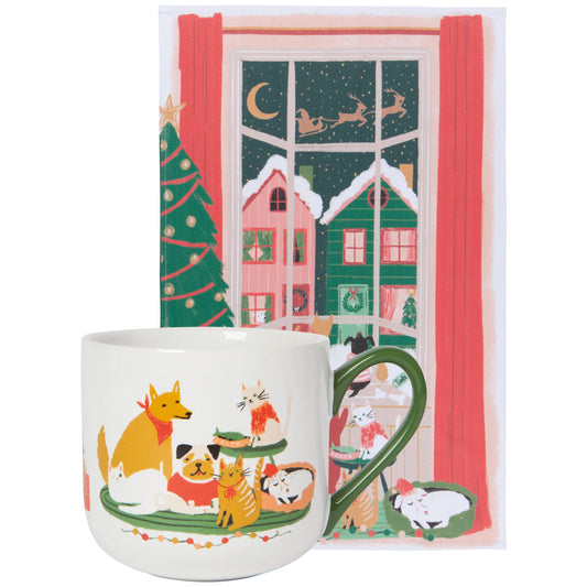 Waiting For Santa Tea Towel In A Mug