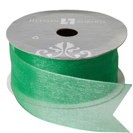 Solid Sheer Ribbon 1 1/2" Green