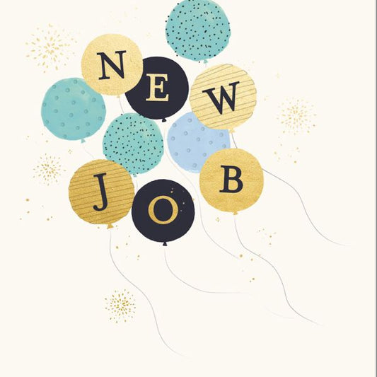 New Job, Balloons Card