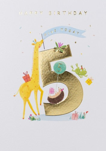 5th Birthday Animals Card