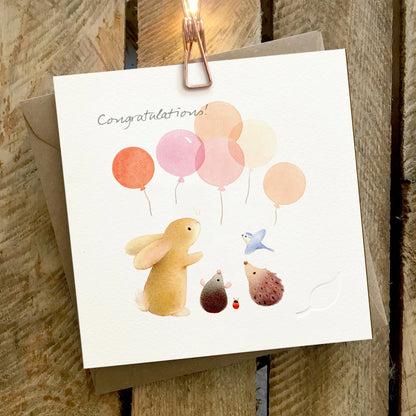 Congratulation Balloons Card