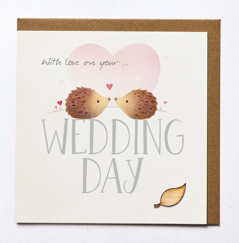 Hedgehog Wedding day Card