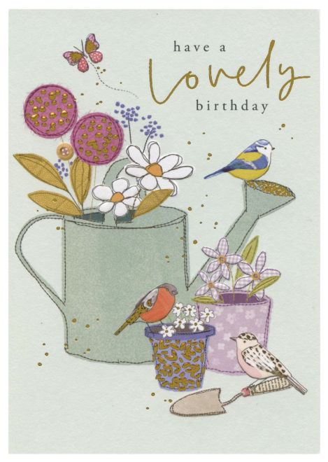 Birthday, Watering Can Card