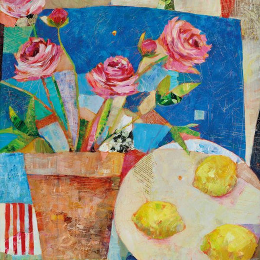 Ranunculus And Three Lemons Card