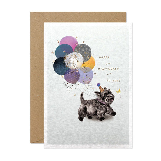 Birthday, Scottie And Balloons Card