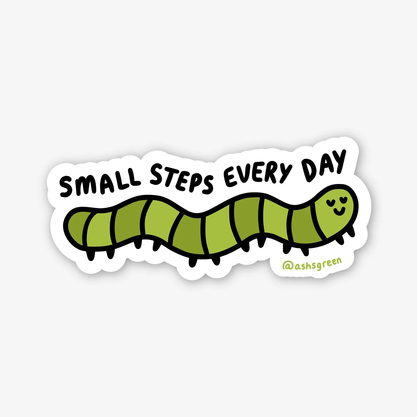 S14 Small Steps Every Day Caterpillar Sticker