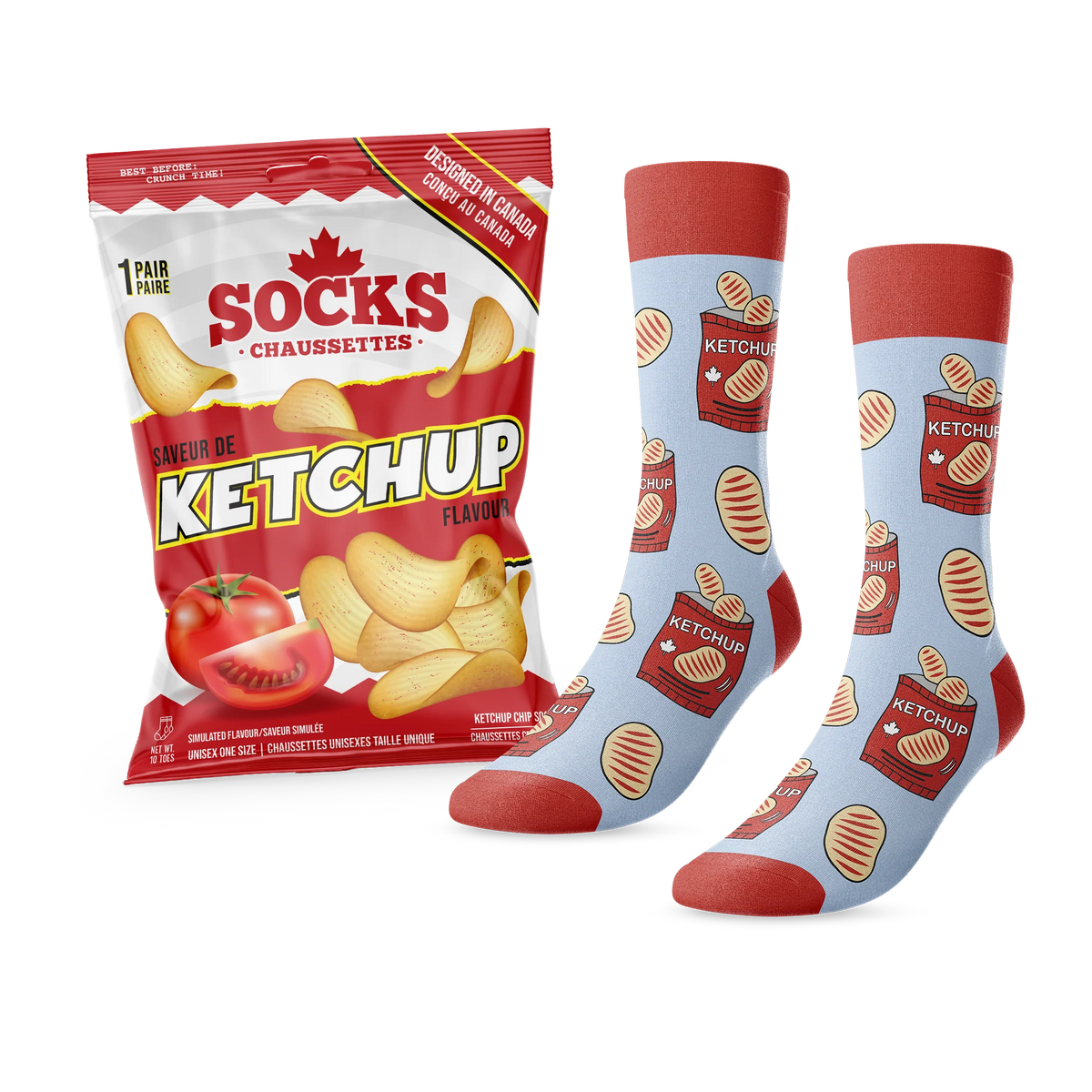 Classic Canadian Ketchup Chips Socks