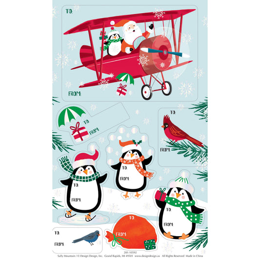 North Pole Characters 64 Gift Labels