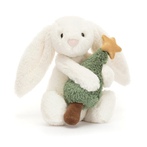 Bashful Bunny With Christmas Tree Plush Toy