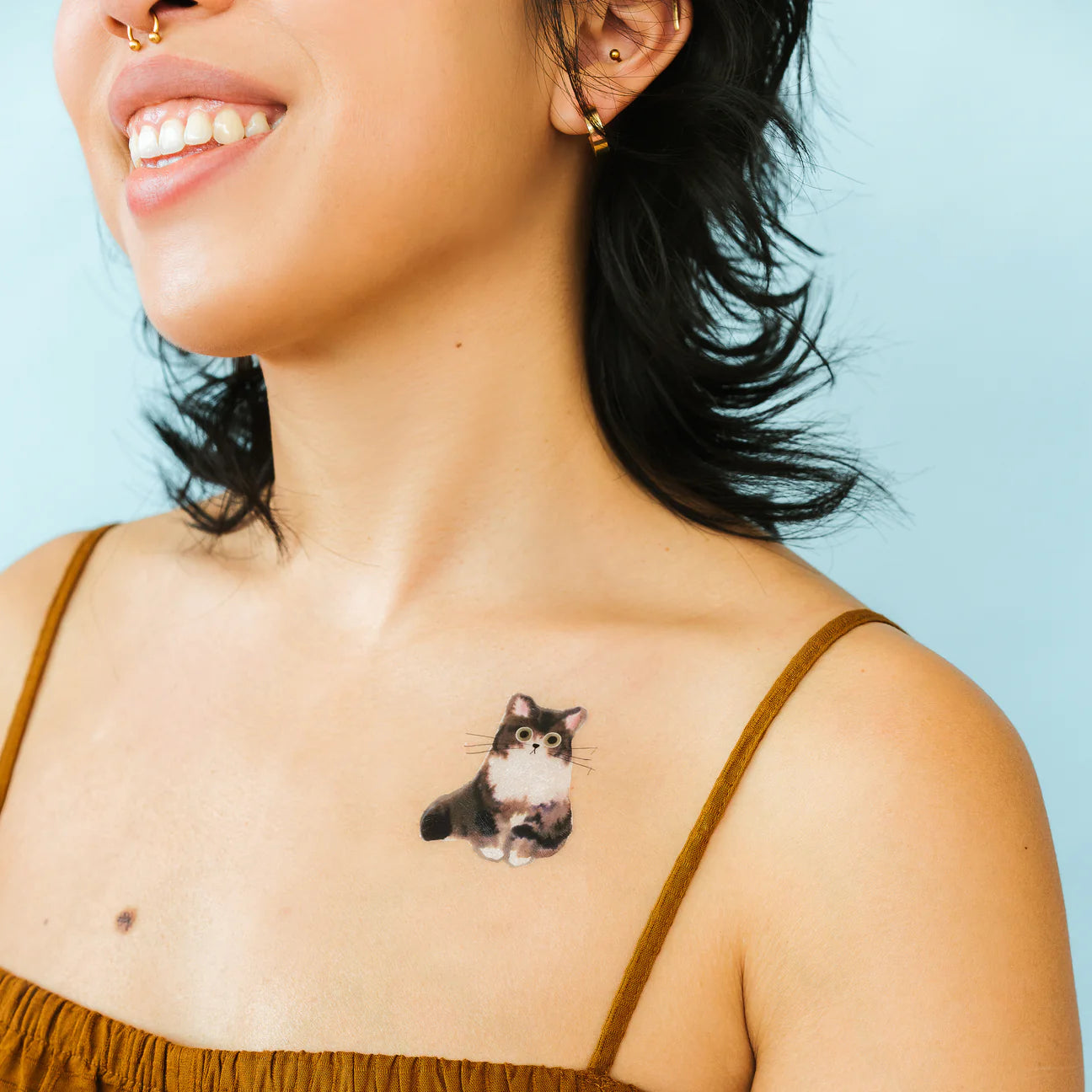 Curious Cat Temporary Tattoos