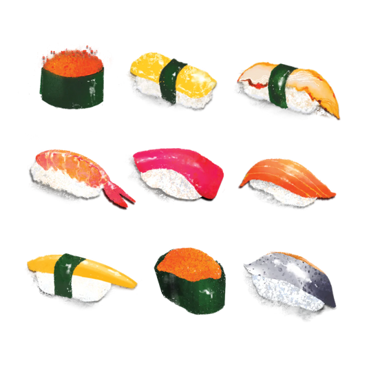 Sushi Platter Temporary Tattoos