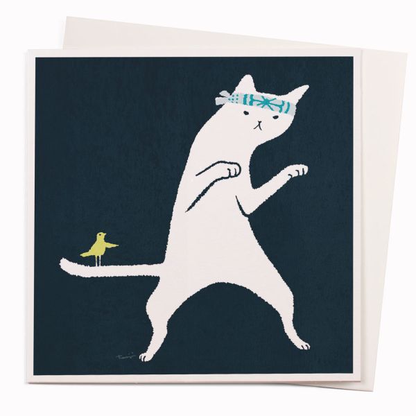 Karate Cat Card