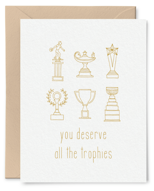 You Deserve All The Trophies Thank You Cards