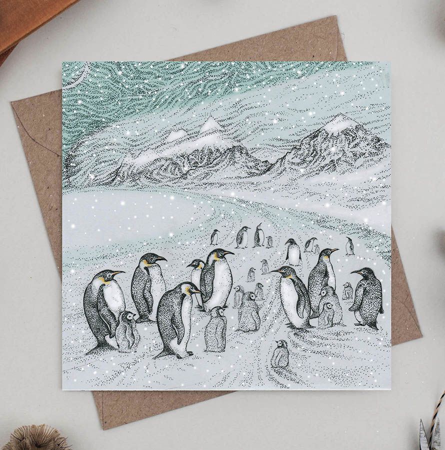 Antarctic Penguins Card