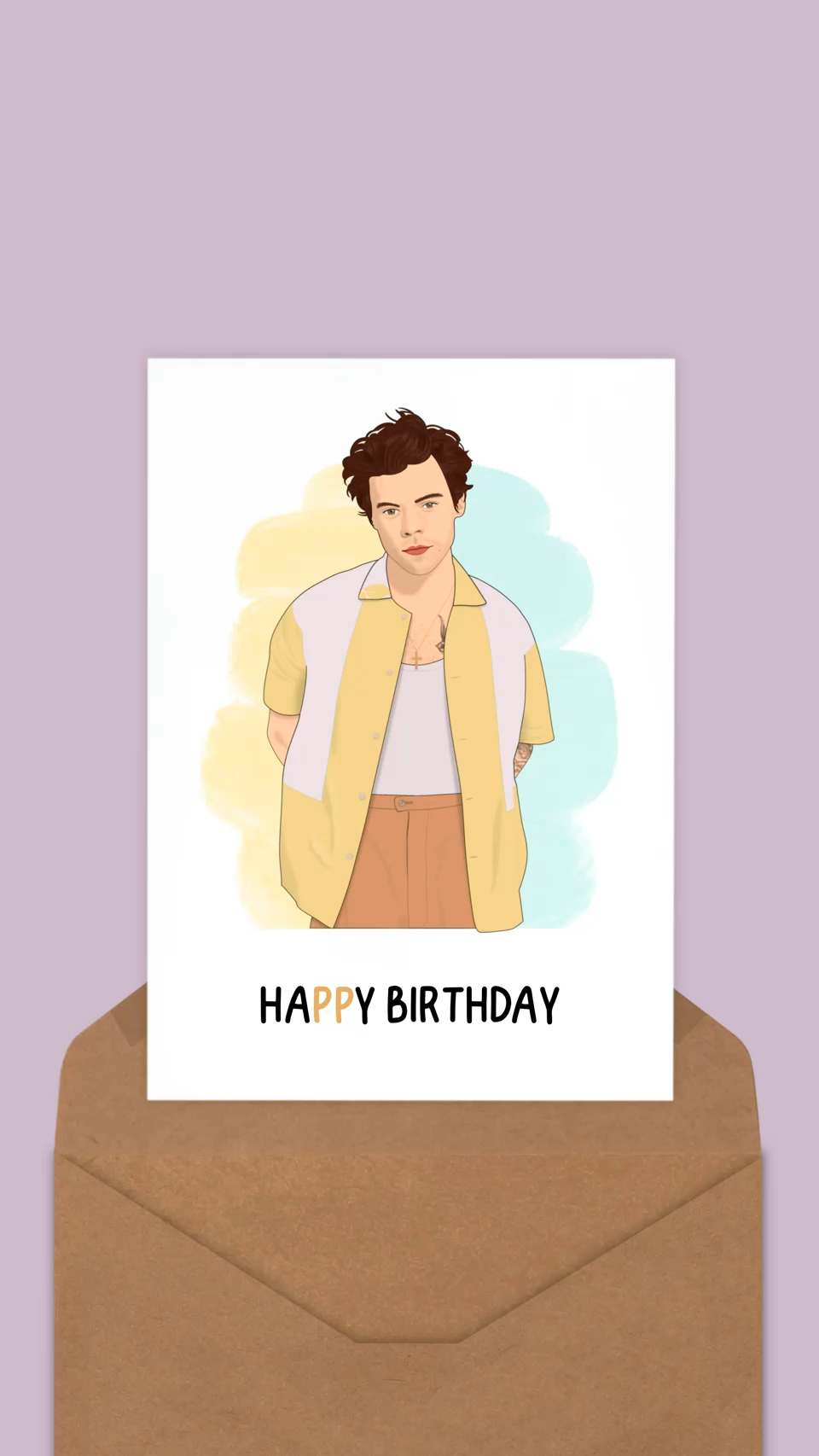 Harry Styles Happy Birthday Greeting Card