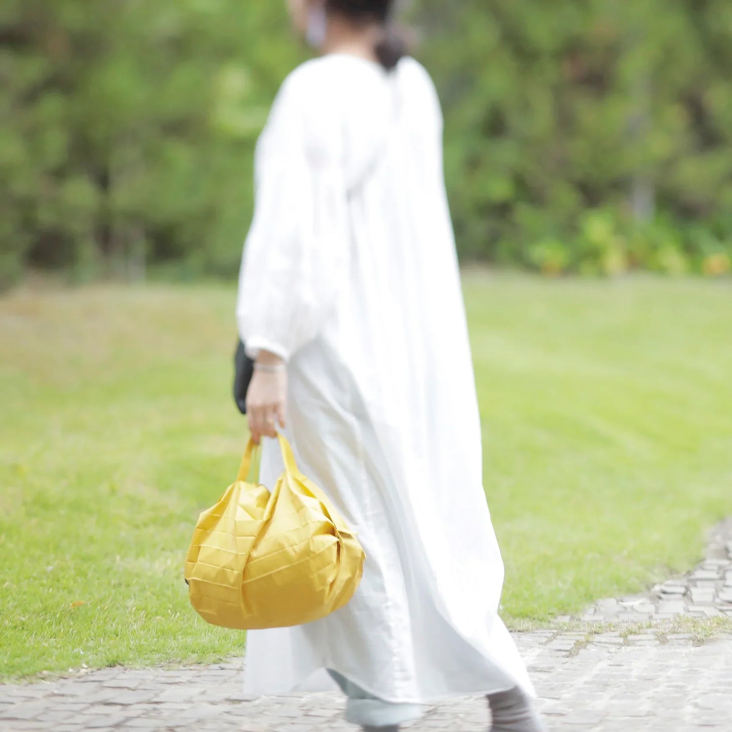 Shupatto Compact Reusable Bag Small Karashi Mustard