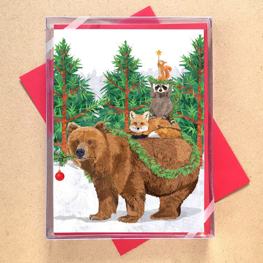 Holiday Bear Tree Holiday Boxed Cards