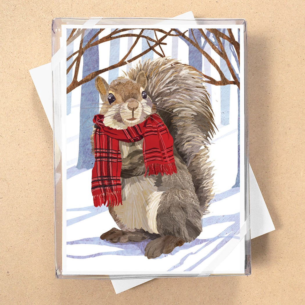 Squirrel Scarf Boxed Cards