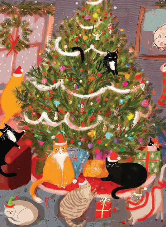 Christmas Tree Cats Card