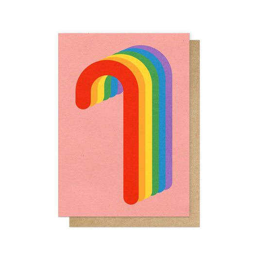 Rainbow Candy Cane Card