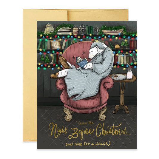 Night Before Christmas Bear Card