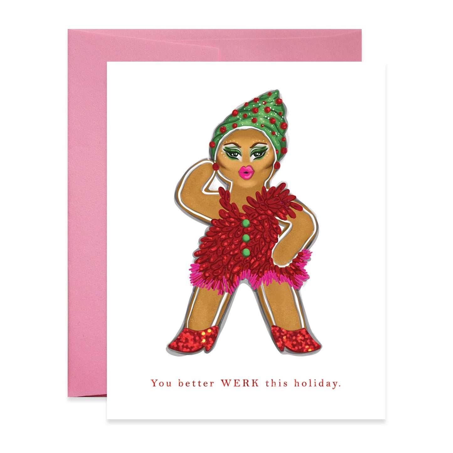 Gingerbread Drag Queen Card