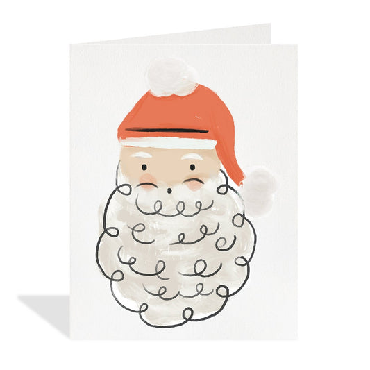 Fluffy Santa Cello Pack of 5 Cards
