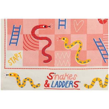 Snakes and Ladders Decorative Dishtowel