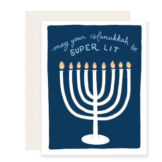 Super Lit Hanukkah Card