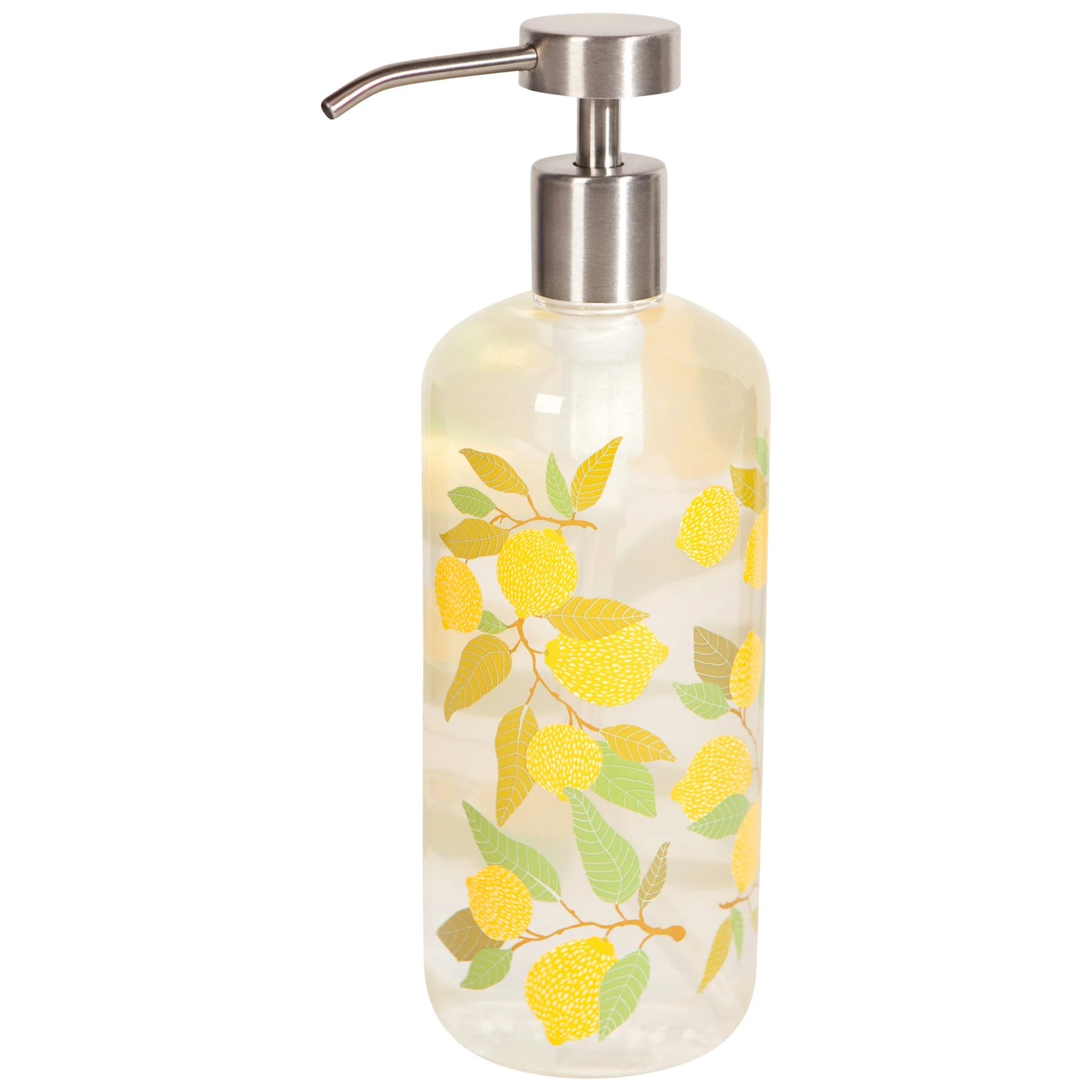 Lemons Glass Soap Dispenser