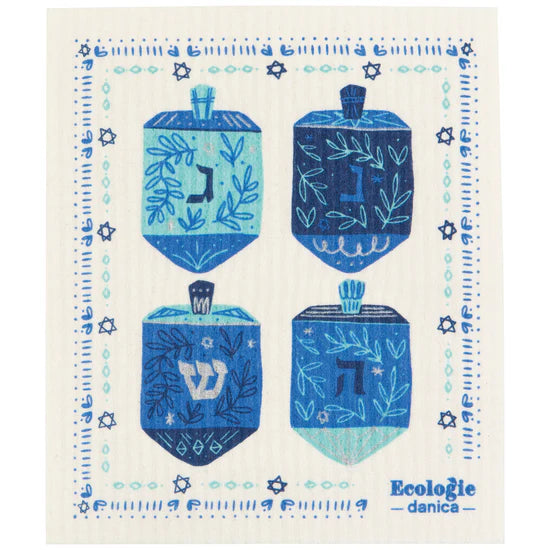 Swedish Dishcloth Dreidels
