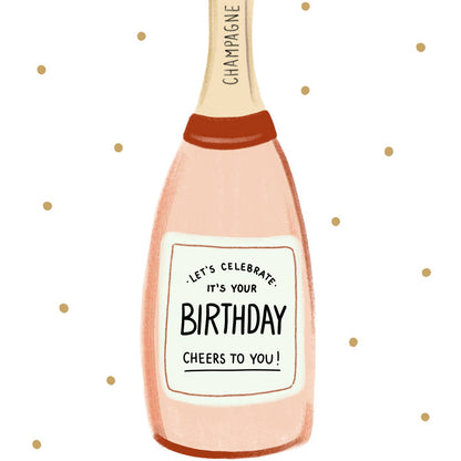 Birthday Champagne Card