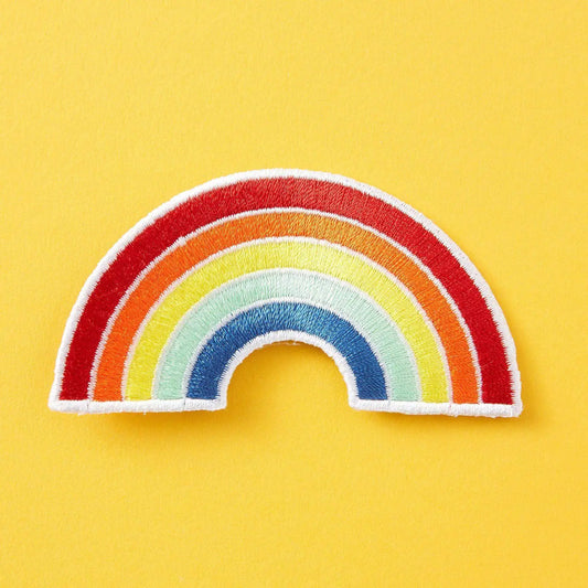 #119 Rainbow Embroidered Iron On Patch