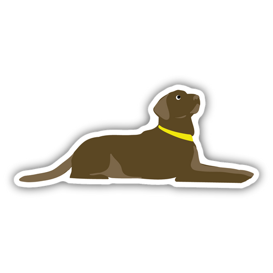 S116 Stickers Large Chocolate Labrador