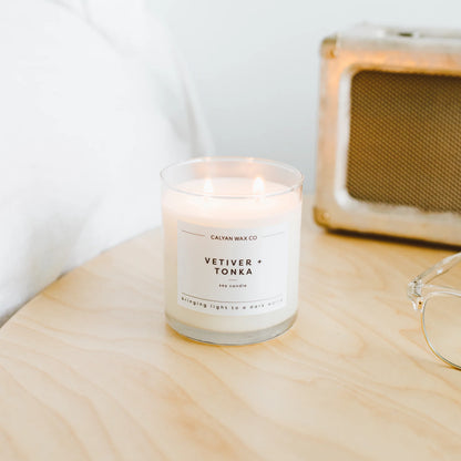 Glass Tumbler Soy Candle Vetiver + Tonka
