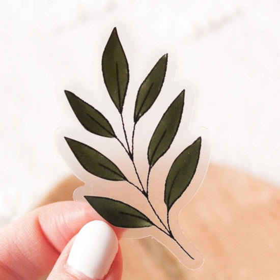 S30 Clear White Ash Leaves Sticker