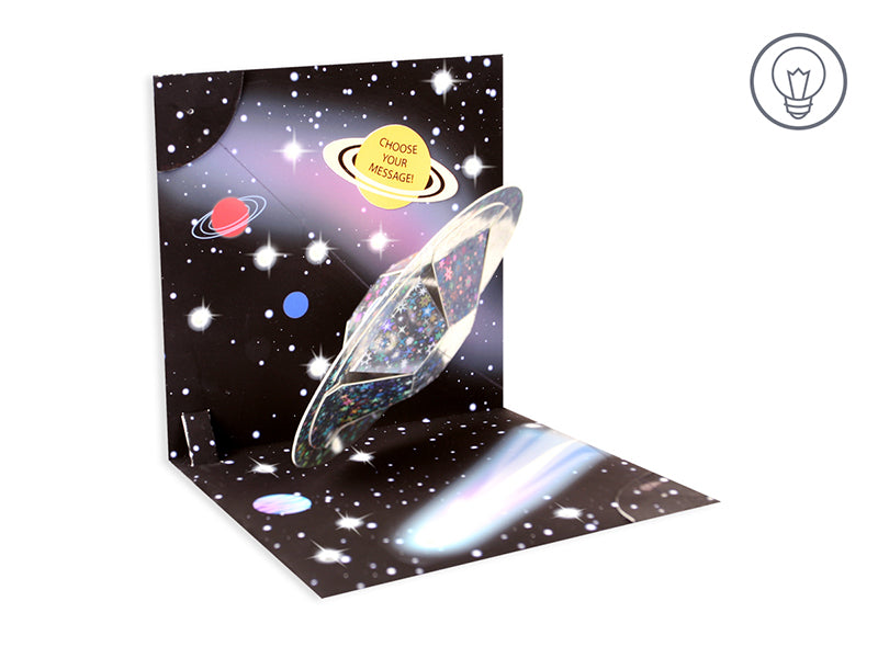Pop-Up Outer Space With Light Card
