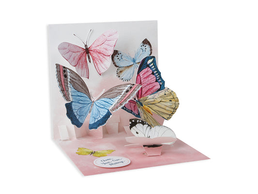 Pop-up Watercolour Butterflies Card