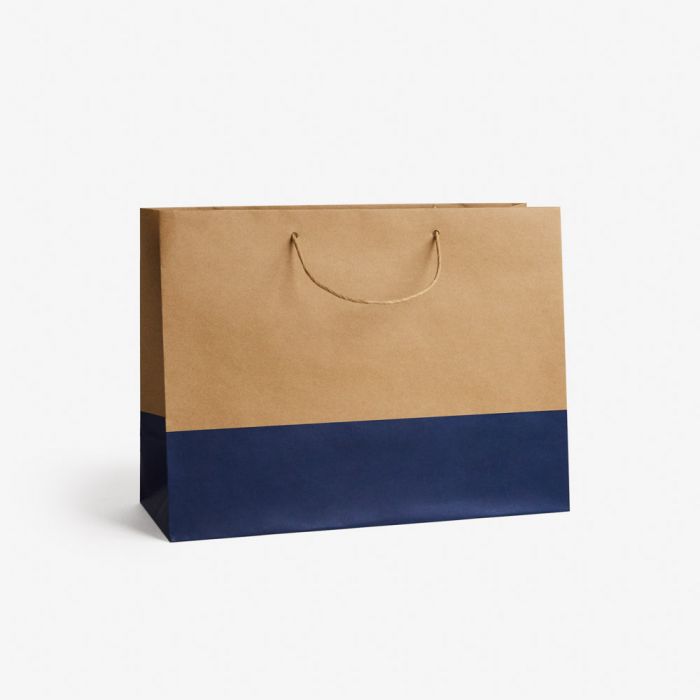 Kraft Bag Dip-Dyed Blue Bag