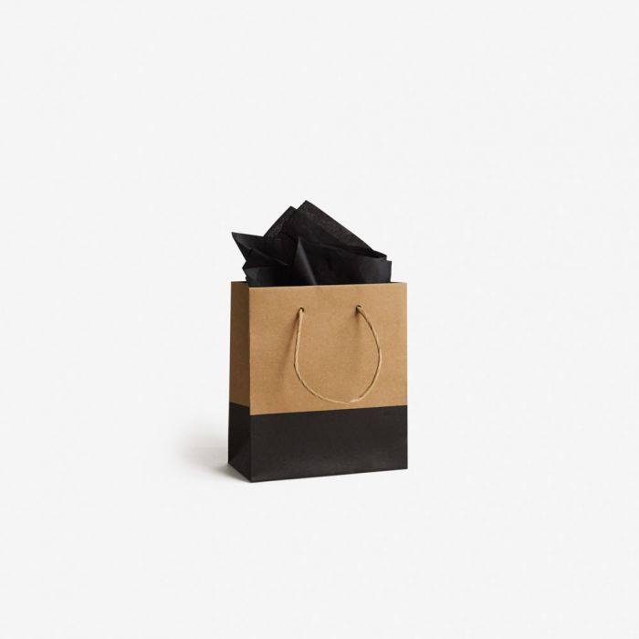 Kraft Bag Dip-Dyed Black Bag