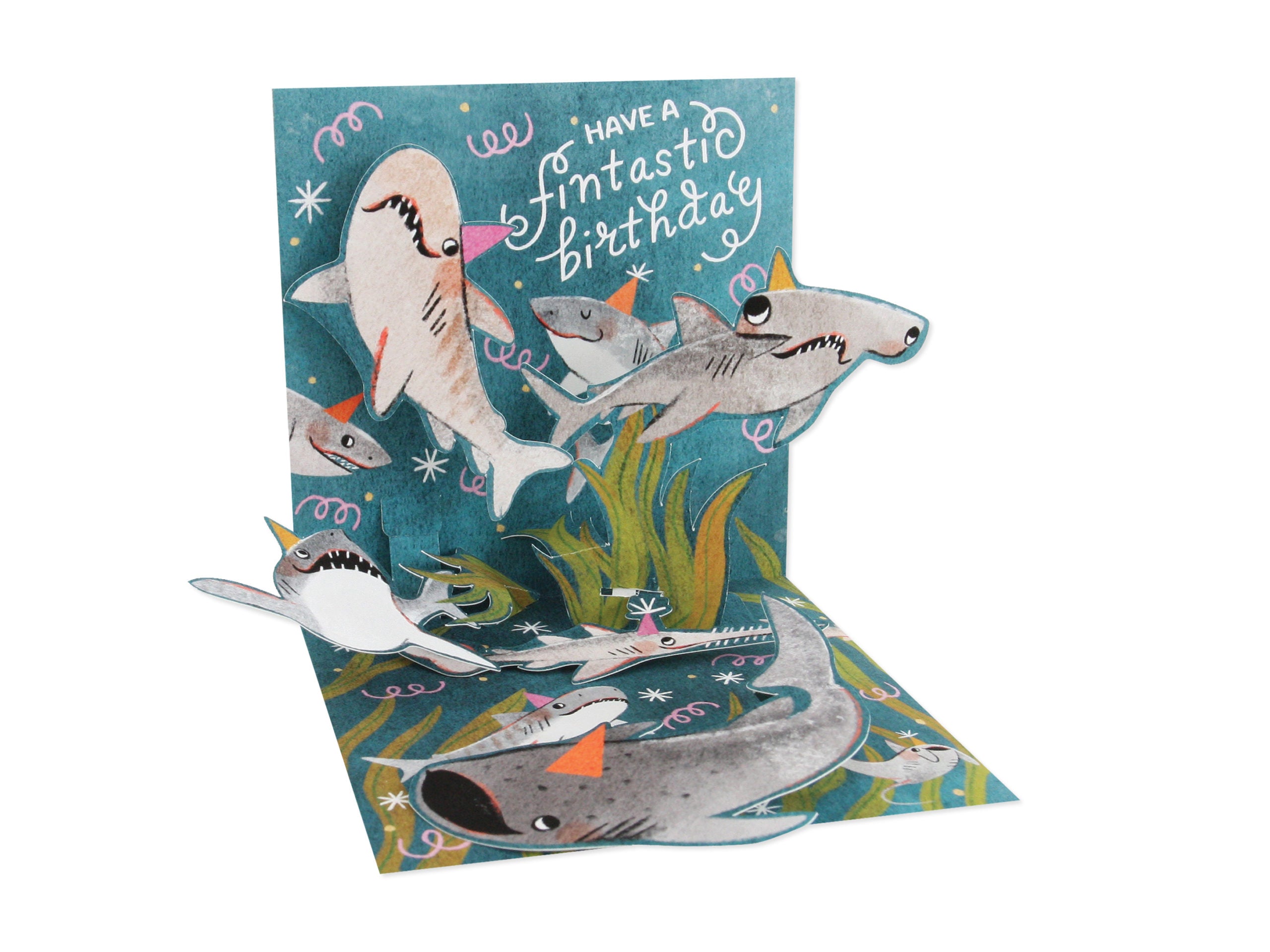 Pop-Up Sharks Card – Juxtapose Cards & Gifts