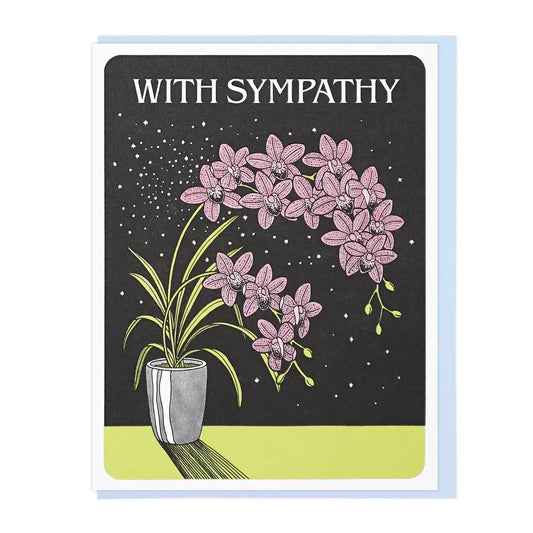 With Sympathy Orchids Card